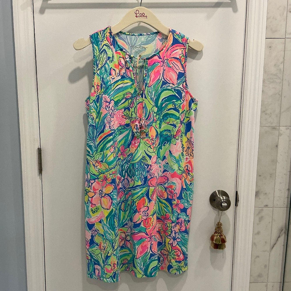 Lilly Pulitzer Johana Swim Coverup Sleeveless Dress Gypsea Girl Print SZ Small